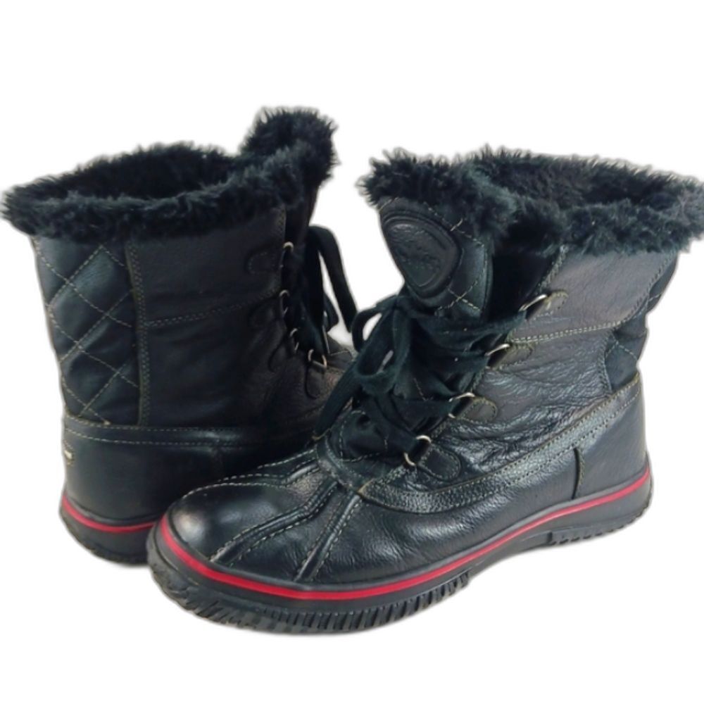 Pajar Waterproof Insulated Fur Lined Lace Up Women's 10 Winter Boots Black. - Picture 6 of 11